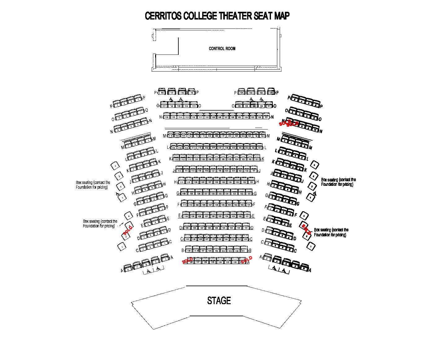 TheaterSeatMap08252022 Cerritos College Foundation