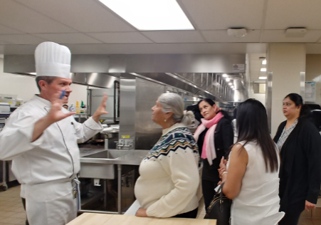 KQ_CA_Tour Chef Pierni gives Kitchen Queens a tour of Culinary Arts